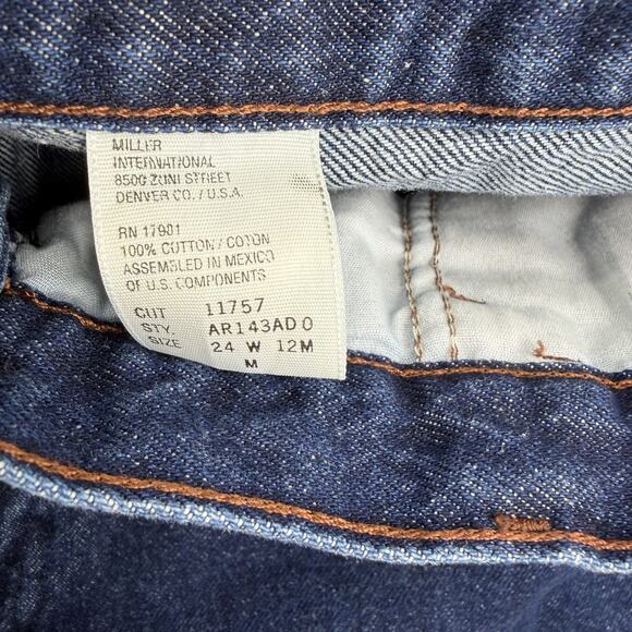 VTG Rockies Dark Wash Denim Jeans Women Sz 24 Inseam 32” High Waist Straight Leg - Picture 7 of 11